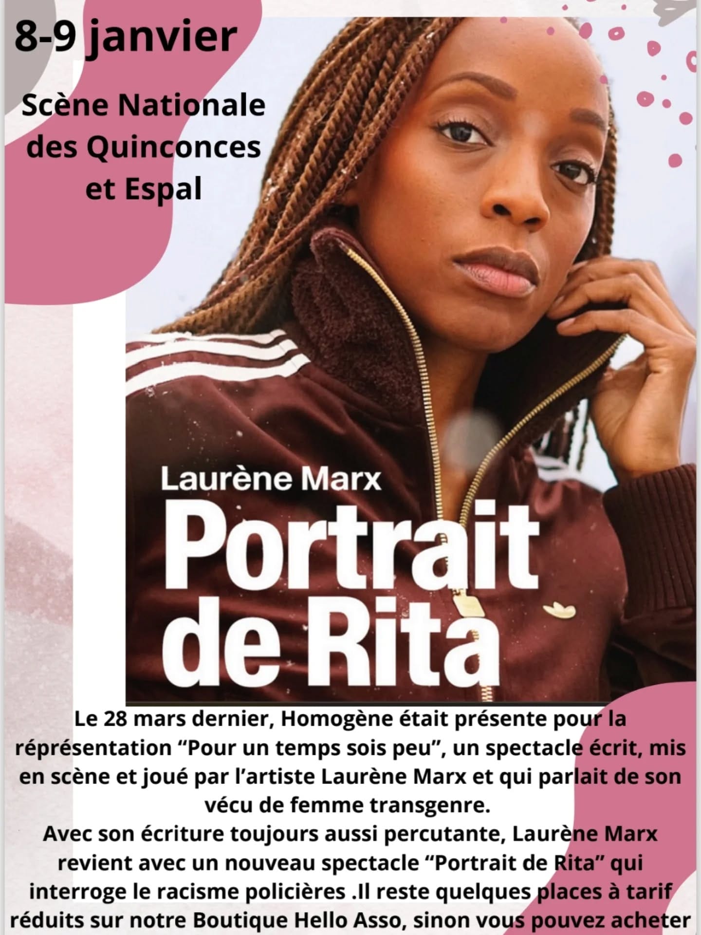 Portrait de Rita, le 9 janvier, l&rsquo;Espal 20h